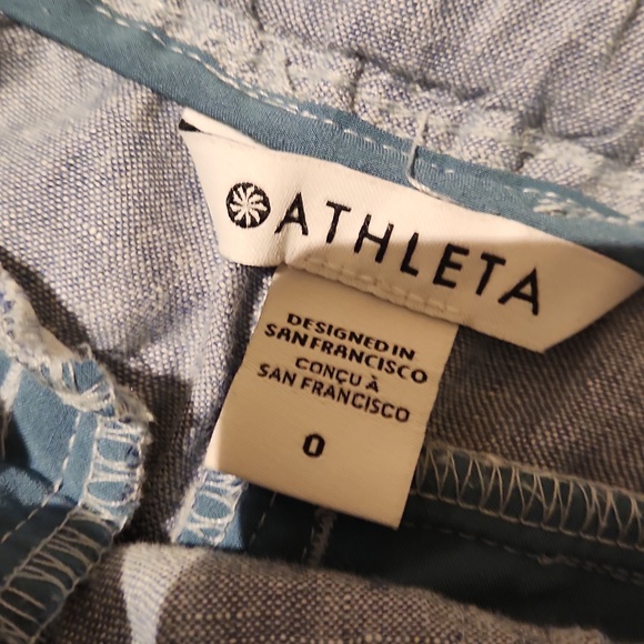 ❤️ ATHLETA CABO LINEN HIGH RISE JOGGER PANTS, CHAMBRAY BLUE, 0 (25) - Picture 8 of 12